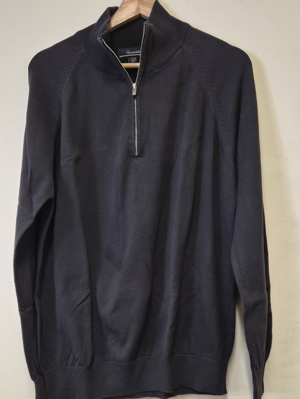 Faconnable Men's Half-Zip Sweater - Charcoal Size XL